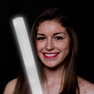LED Light-Up Foam Stick Baton Supreme- White