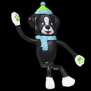 4.5" Bendable Puppy- Black