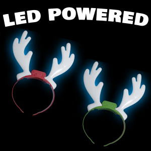10" Light-Up Holiday Reindeer Antlers
