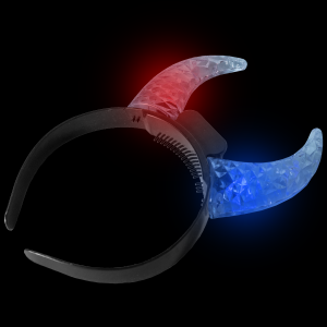 LED Light Up Clear Crystal Devil Horns - Multicolor