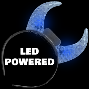 LED Light Up Clear Crystal Devil Horns - Multicolor