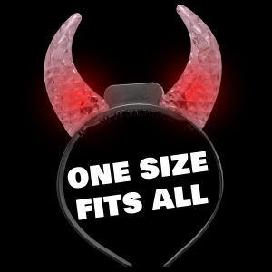 LED Light Up Clear Crystal Devil Horns - Multicolor