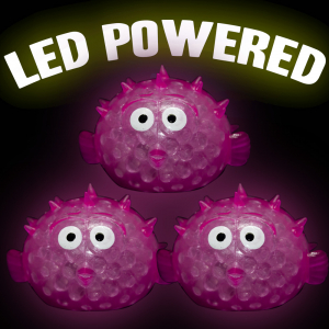 Light-Up Squeezy Bead Aquatic Animals- Pink