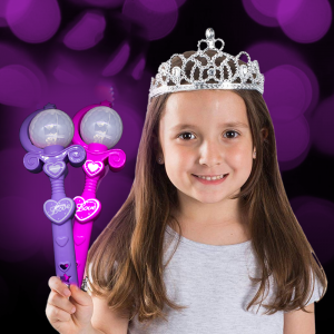 9" Light-Up Spinning Princess Wands