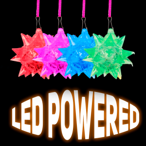 3" Light-Up Crystal Star Necklace