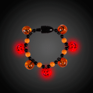 LED Pumpkin Bead Bracelet