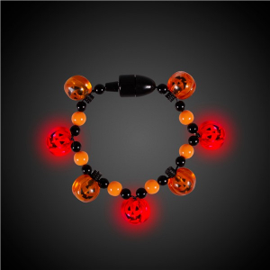 LED Pumpkin Bead Bracelet