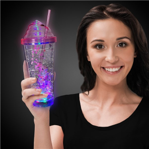 LED Pink Ice Cream Soda 13 oz Tumbler