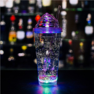 LED Pink Ice Cream Soda 13 oz Tumbler