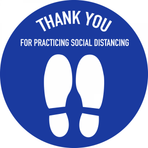 Thank You For Practicing Social Distancing Floor Decal