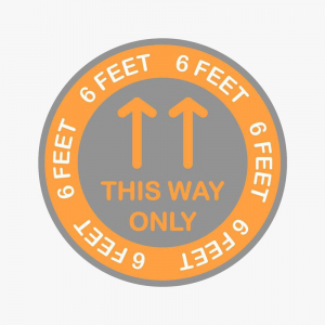 6 Feet Apart This Way Only Floor Decal 6 Feet Apart This Way Only Floor Decal