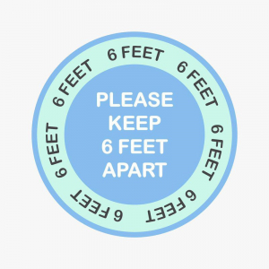 Please Keep 6 Feet Apart Floor Decal