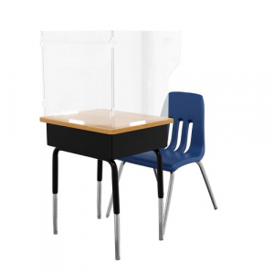 16"L x 22"W x 22"H School Countertop Desk Shield