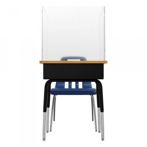 16"L x 22"W x 22"H School Countertop Desk Shield