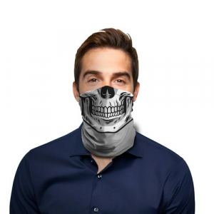 White Skull Polyester Gaiter