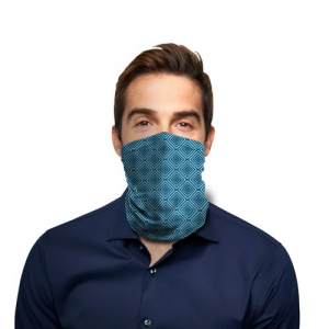 Blue Squares Polyester Gaiter