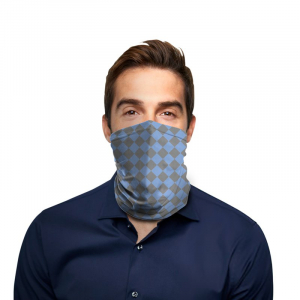 Blue Plaid Polyester Gaiter