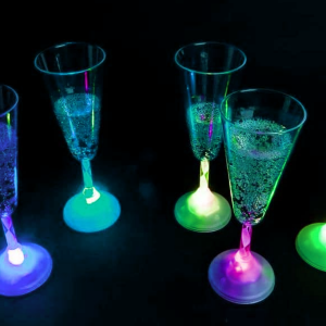 LED Flashing 16oz Hurricane Glass