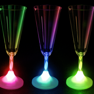 LED Flashing 16oz Hurricane Glass