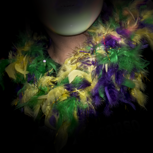 6' Mardi Gras Boa with Gold Tinsel