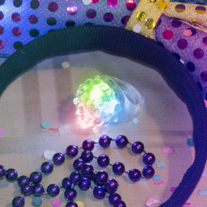 LED Flashing White Bumpy Ring