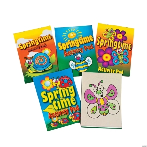 5" x 7 3/4" Springtime Paper Activity Pad Assortment - 12 Pc.