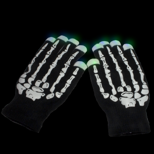 LED Light Up Skeleton Gloves