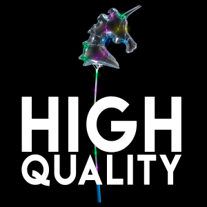 18" Light-Up Bubble Balloon Unicorn Wands
