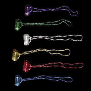 33" Beer Mug Mardi Gras Beads