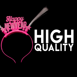 Light-Up Happy New Year Headband- Pink