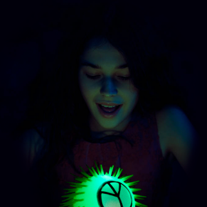 LED Peace Sign Puffer YoYo Ball- Green