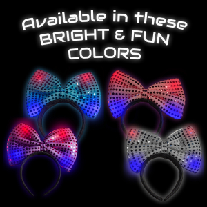 LED Flashing Bow Headbands