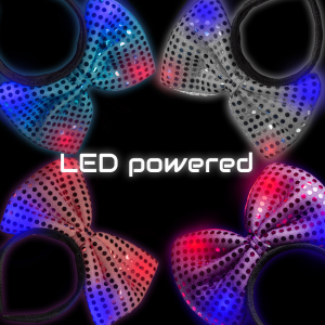 LED Flashing Bow Headbands