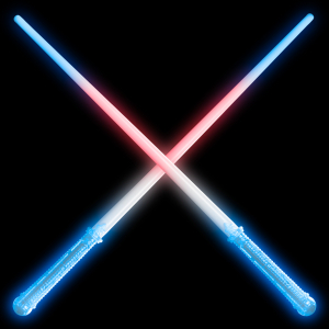 LED Light-Up Red White and Blue Saber Sword