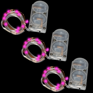 39 Inch Copper Wire Fairy Lights - Pink