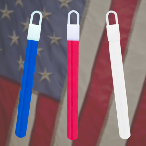 4" Glow Sticks- Red, White & Blue (72 Pack)