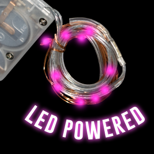 39 Inch Copper Wire Fairy Lights - Pink