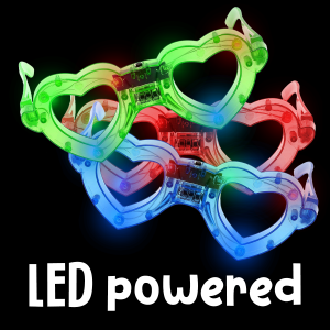 LED Light Up Heart Eyeglasses- Assortment