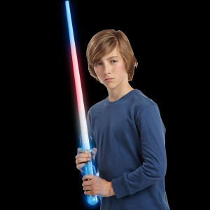 LED Light-Up Red White and Blue Saber Sword