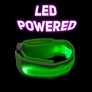 9.5" LED Fabric Bracelet- Green