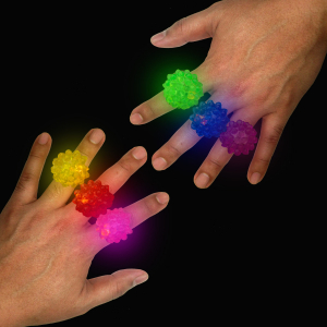 LED Flashing Bumpy Rings
