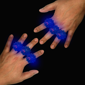 LED Flashing Bumpy Ring- Blue