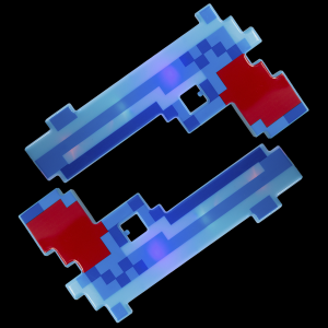 10" LED Light-Up Pixel Pistol