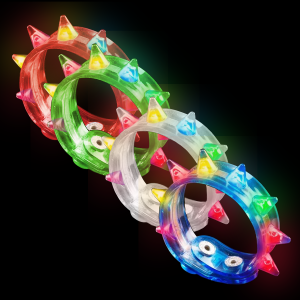 LED Flashing Spike Bracelets