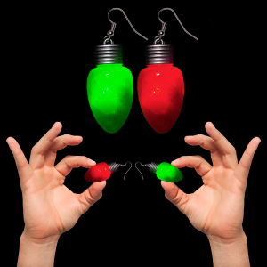 2" Flashing Bulb Shape Earrings