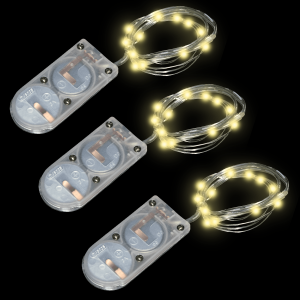 39 Inch Silver Wire Fairy Lights - Warm White