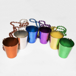 33" Shot Glass Mardi Gras Beads
