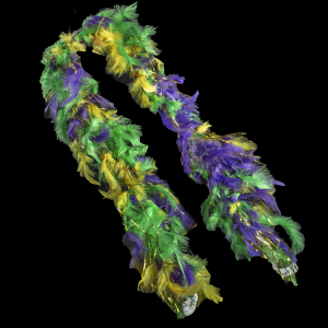 6' Mardi Gras Boa with Gold Tinsel