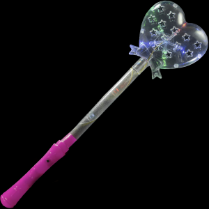 Light-Up Glitter Heart Wand