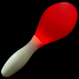 LED Light Up Maraca Supreme - Red 7 Inch